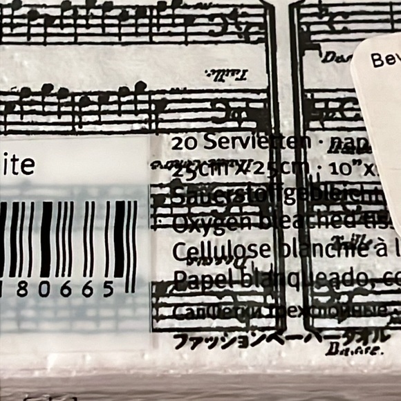 NEW Sheet Music print cocktail napkins (3 packs) - Picture 5 of 5